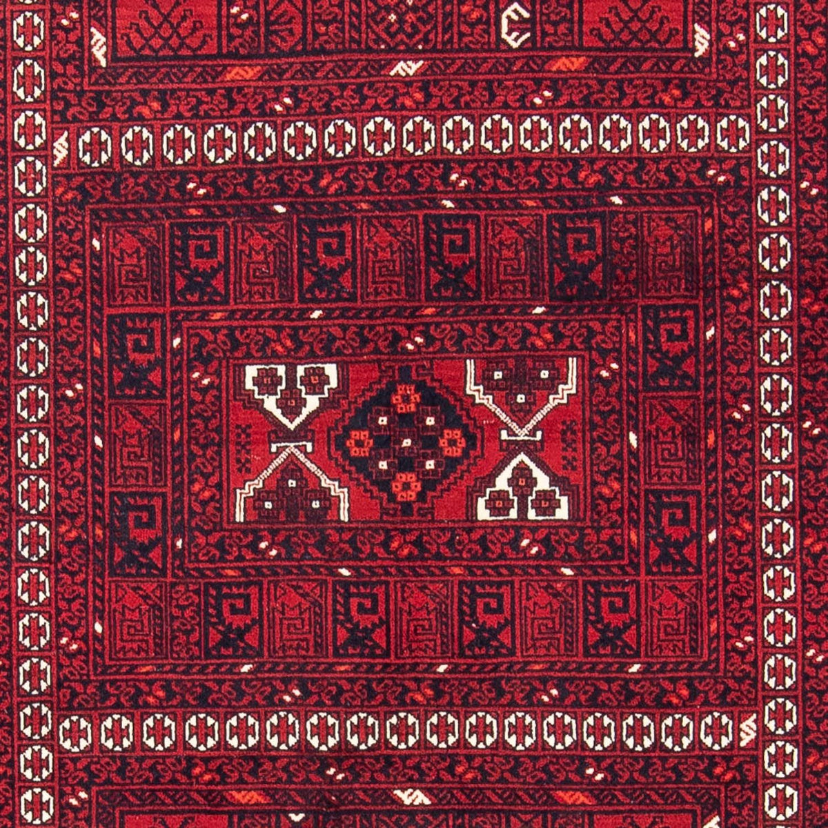 Turkaman Rug - 252 x 160 cm - dark red