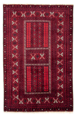 Turkaman Rug - 246 x 160 cm - dark red