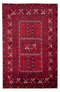 Turkaman Rug - 240 x 157 cm - dark red