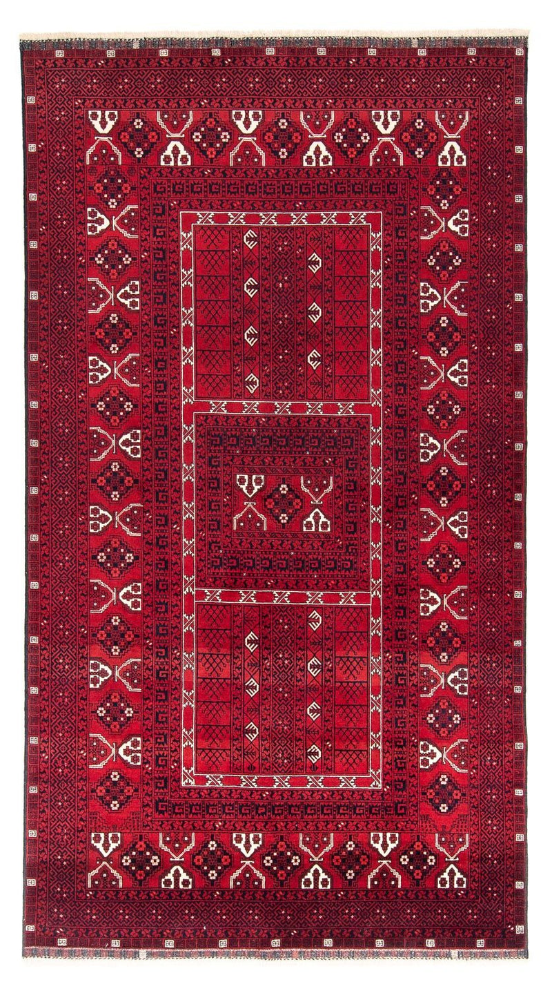 Turkaman Rug - 255 x 151 cm - dark red