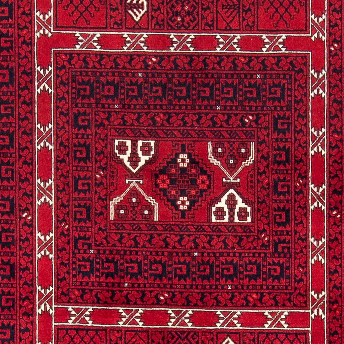 Turkaman Rug - 255 x 151 cm - dark red