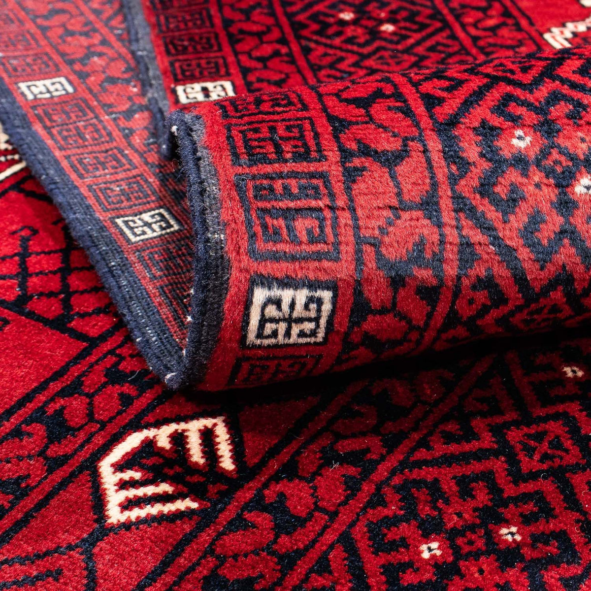 Turkaman Rug - 255 x 151 cm - dark red