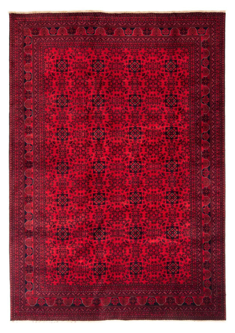 Afghan Rug - 287 x 202 cm - dark red