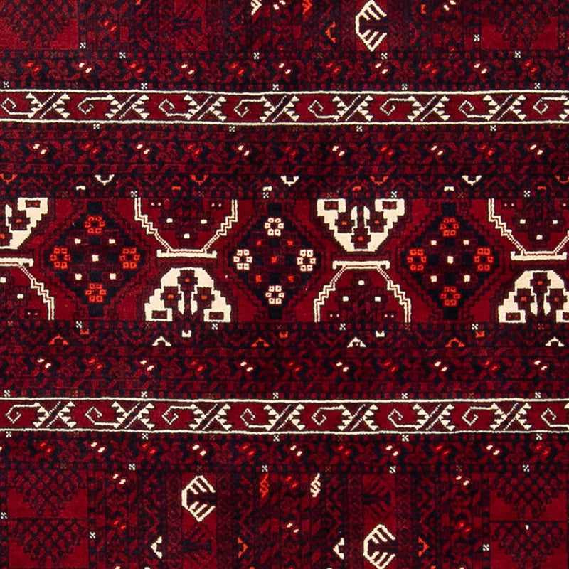 Turkaman Rug - 243 x 164 cm - dark red