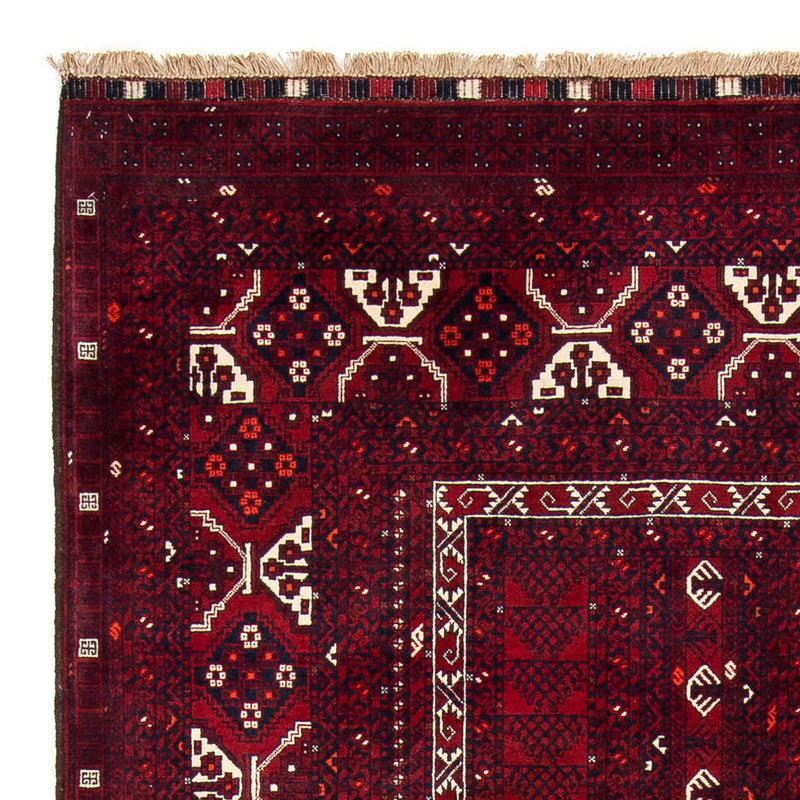 Turkaman Rug - 243 x 164 cm - dark red