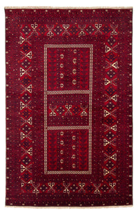 Turkaman Rug - 244 x 158 cm - dark red