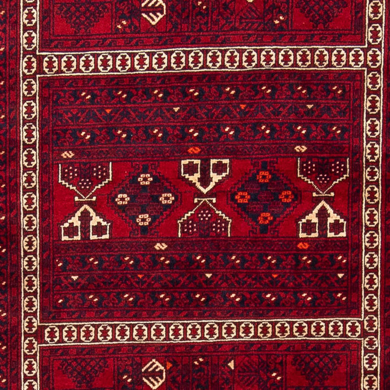 Turkaman Rug - 244 x 158 cm - dark red