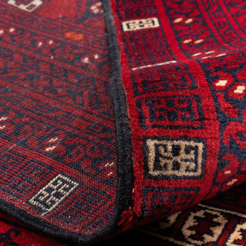 Turkaman Rug - 244 x 158 cm - dark red