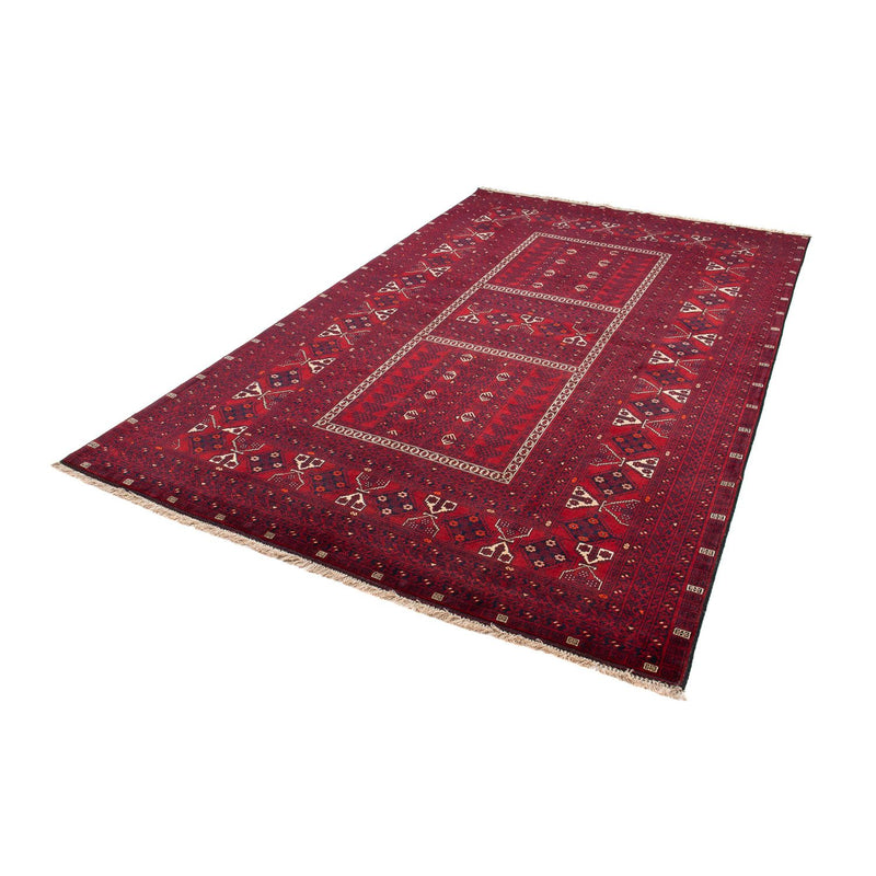 Turkaman Rug - 244 x 158 cm - dark red