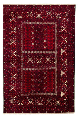 Turkaman Rug - 237 x 156 cm - dark red