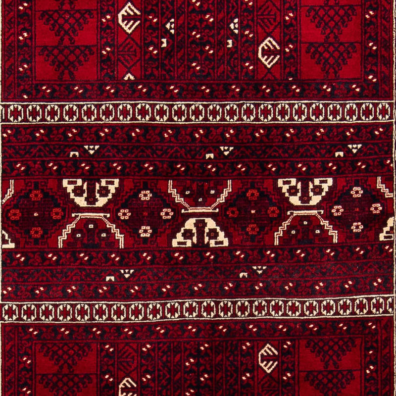 Turkaman Rug - 237 x 156 cm - dark red