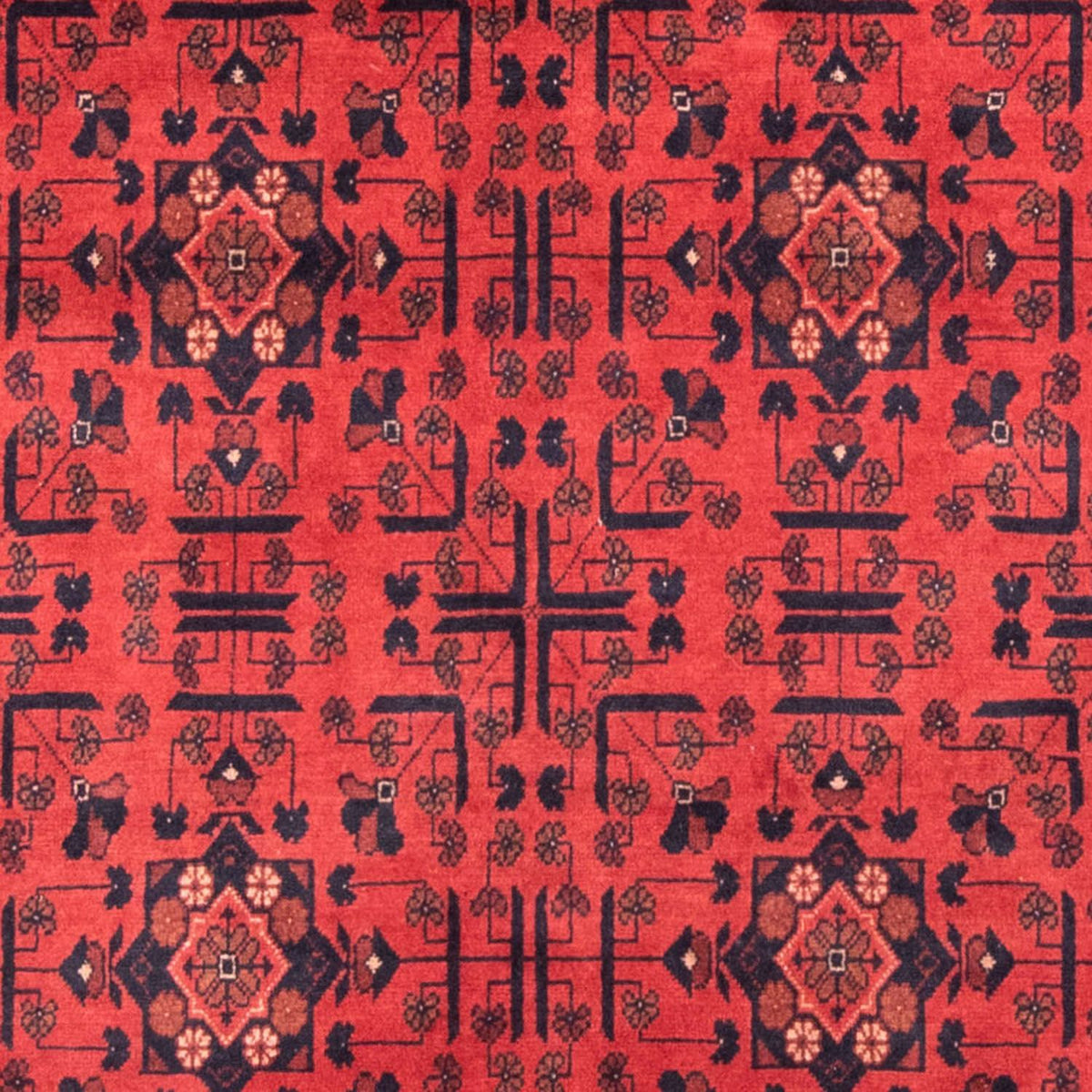 Afghan Rug - Kunduz - 190 x 130 cm - red
