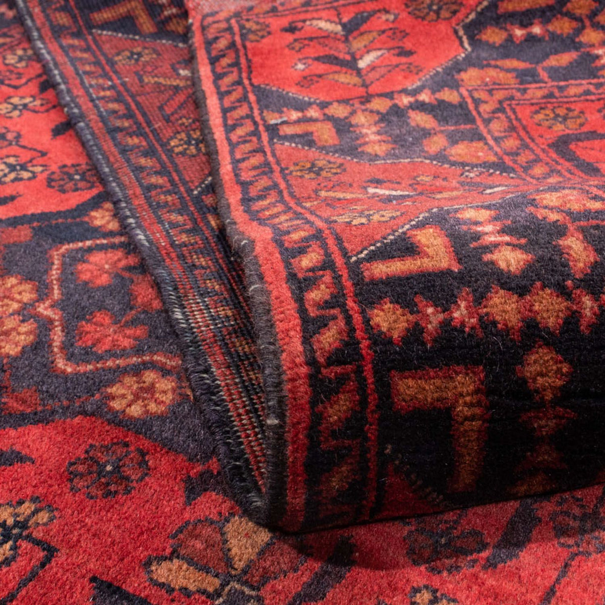 Afghan Rug - Kunduz - 193 x 129 cm - red