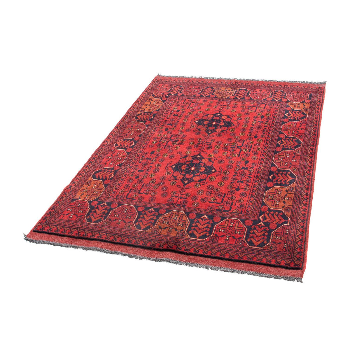 Afghan Rug - Kunduz - 145 x 103 cm - dark red