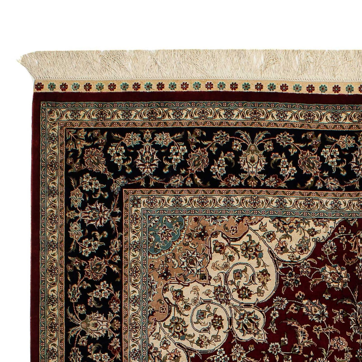 Silk Rug - Chinese Silk - 198 x 137 cm - dark red