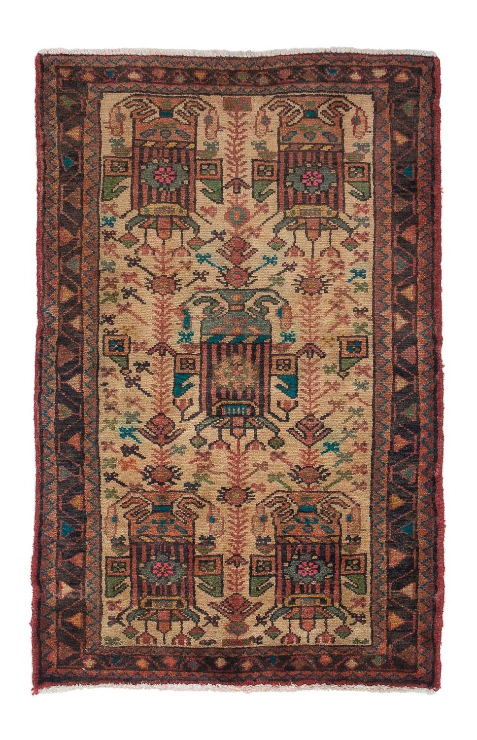 Perser Rug - Nomadic - 124 x 81 cm - light brown