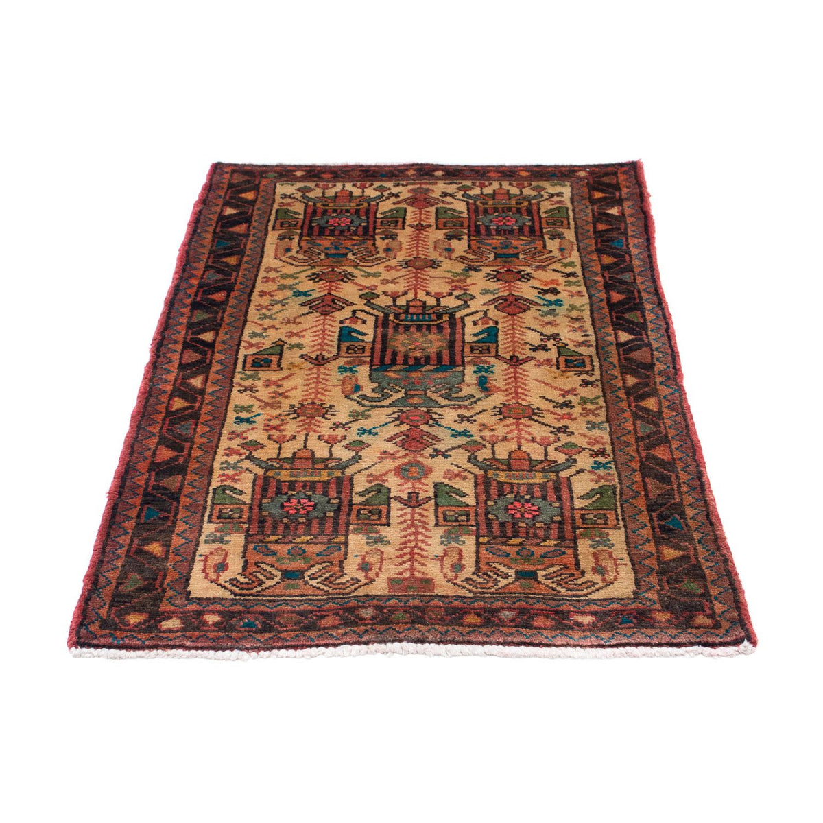 Perser Rug - Nomadic - 124 x 81 cm - light brown