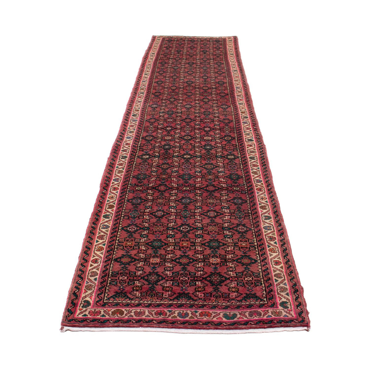 Runner Perser Rug - Nomadic - 398 x 83 cm - dark red