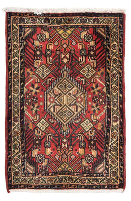 Perser Rug - Nomadic - 93 x 63 cm - dark red