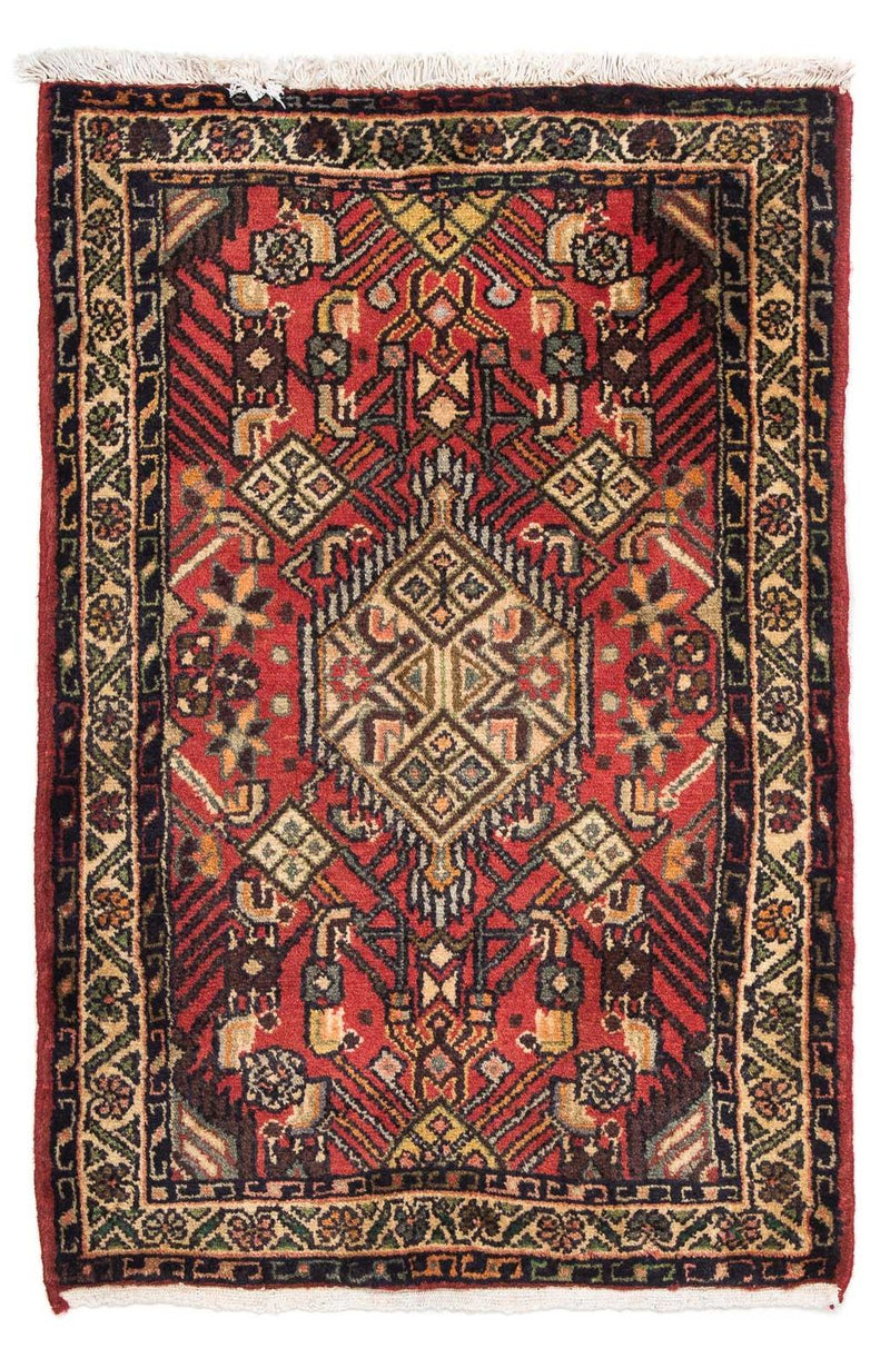 Perser Rug - Nomadic - 93 x 63 cm - dark red