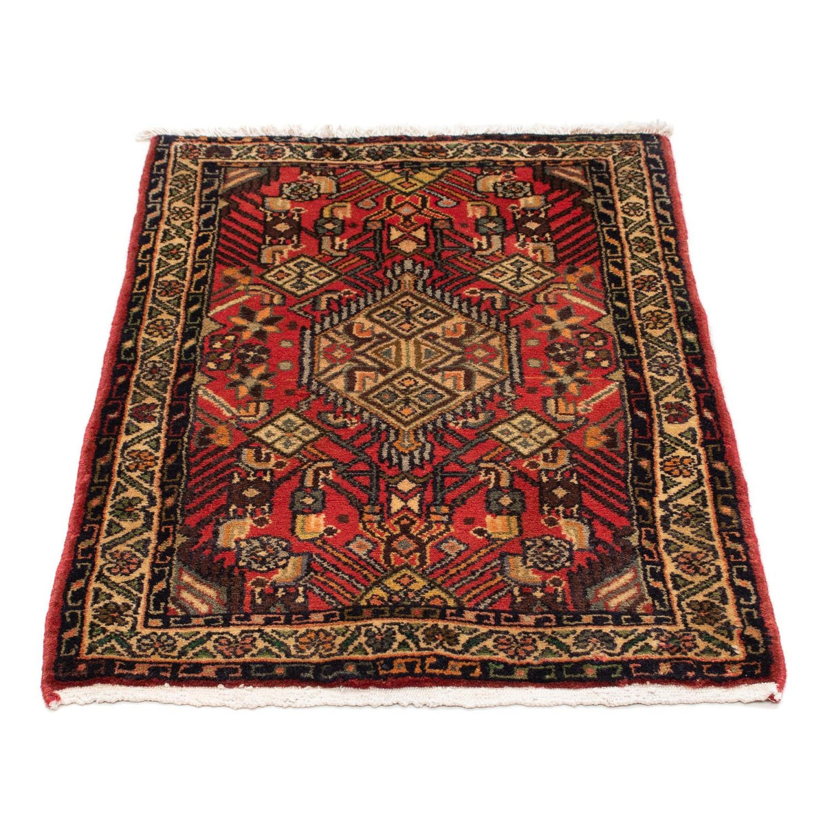 Perser Rug - Nomadic - 93 x 63 cm - dark red