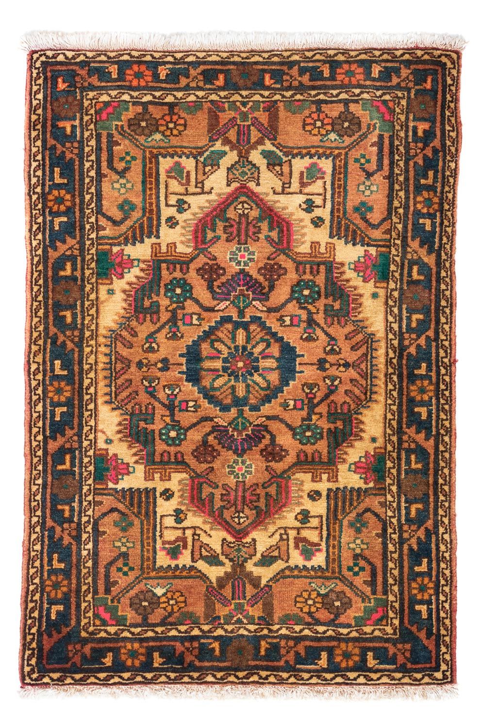 Perser Rug - Nomadic - 125 x 86 cm - light brown