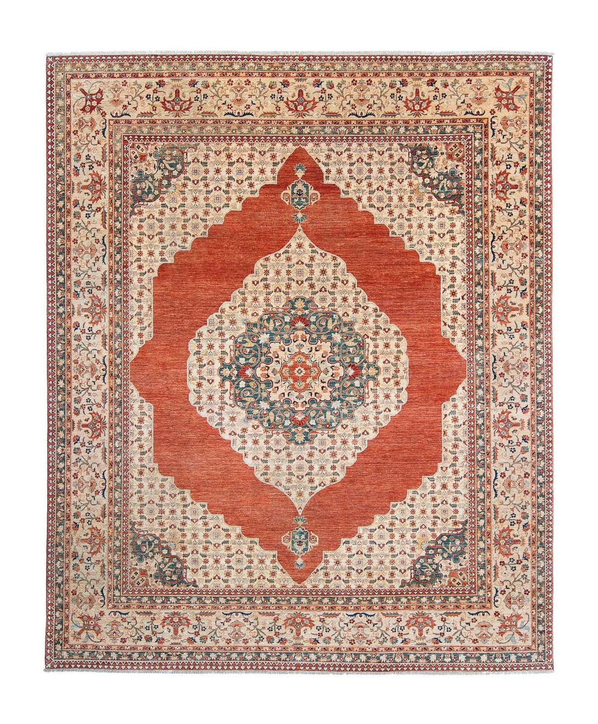 Kelim Rug - Splash - 303 x 249 cm - rust