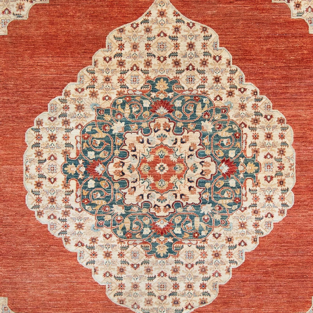 Kelim Rug - Splash - 303 x 249 cm - rust