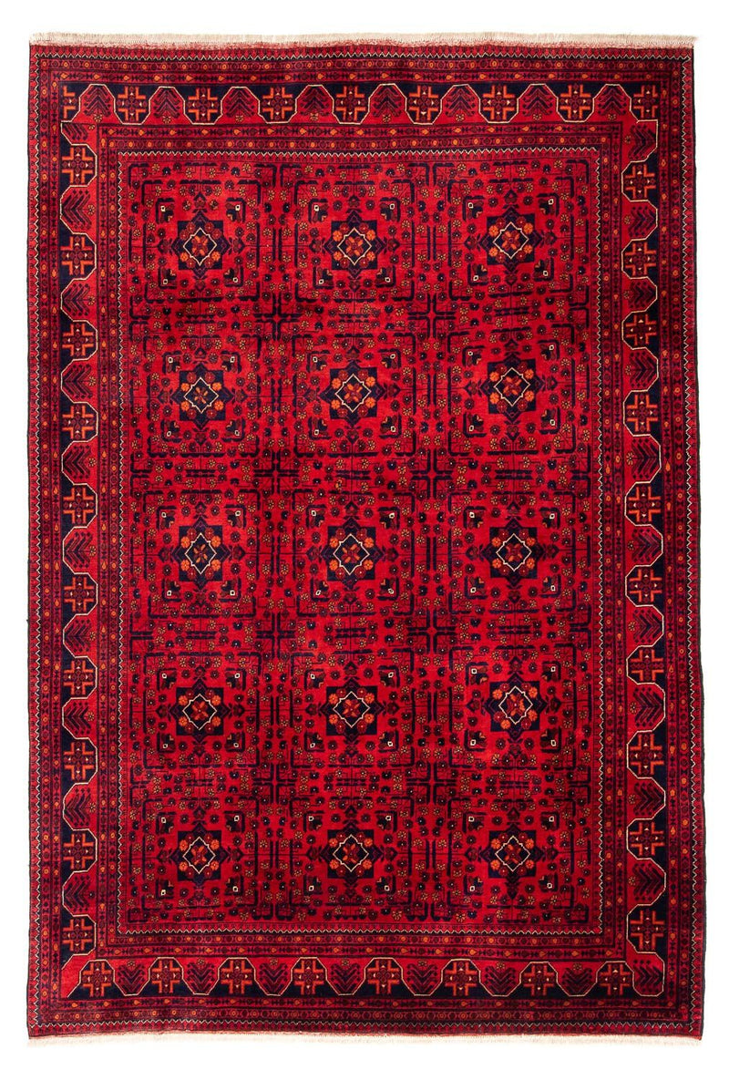 Afghan Rug - Kunduz - 301 x 205 cm - dark red