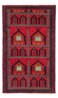 Belutsch Rug - 132 x 81 cm - dark red