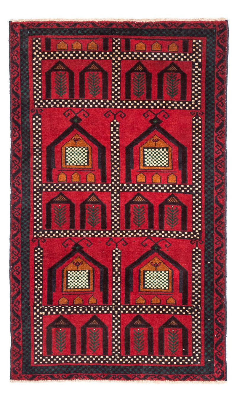 Belutsch Rug - 132 x 81 cm - dark red