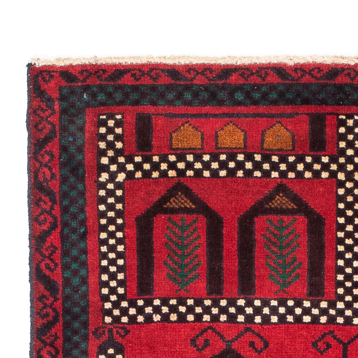 Belutsch Rug - 132 x 81 cm - dark red