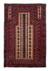 Belutsch Rug 86x126cm - Oriental Rug - Rectangle / Dark Red / 86 x 126 cm Rectangle