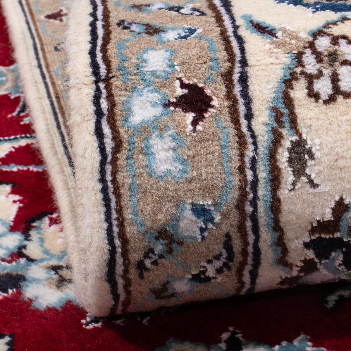 Perser Rug - Nain - 294 x 197 cm - dark red