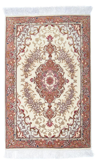 Tabriz - 50 Raj Rug 61x93cm - Persian Rugs - beige