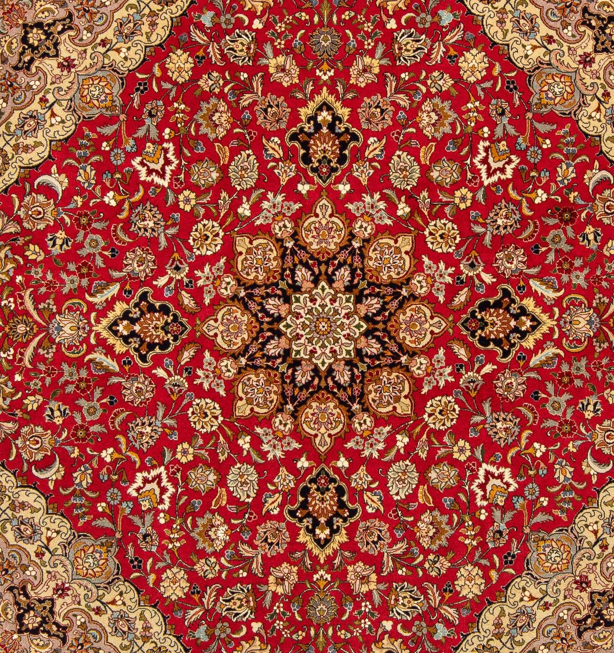 Perser Rug - Tabriz - Royal square  - 203 x 203 cm - red