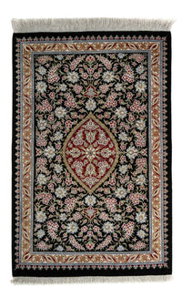 Perser Rug - Ghom - 89 x 57 cm - dark blue