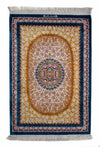 Qom Silk Rug 60x93cm - Persian Rugs - Rectangle / Dark Blue / 60 x 93 cm Rectangle