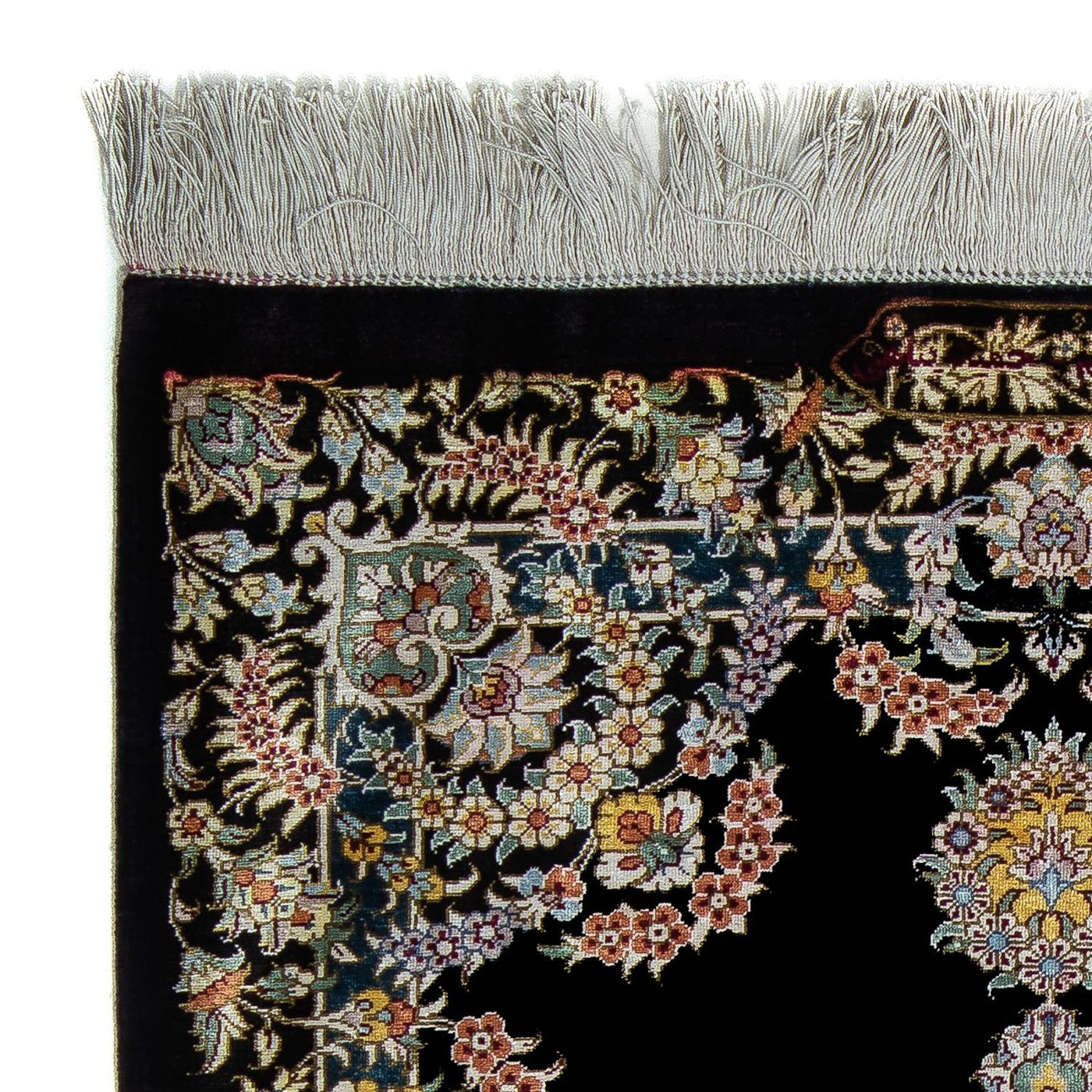 Qom Rug 89x59cm - Persian Rugs