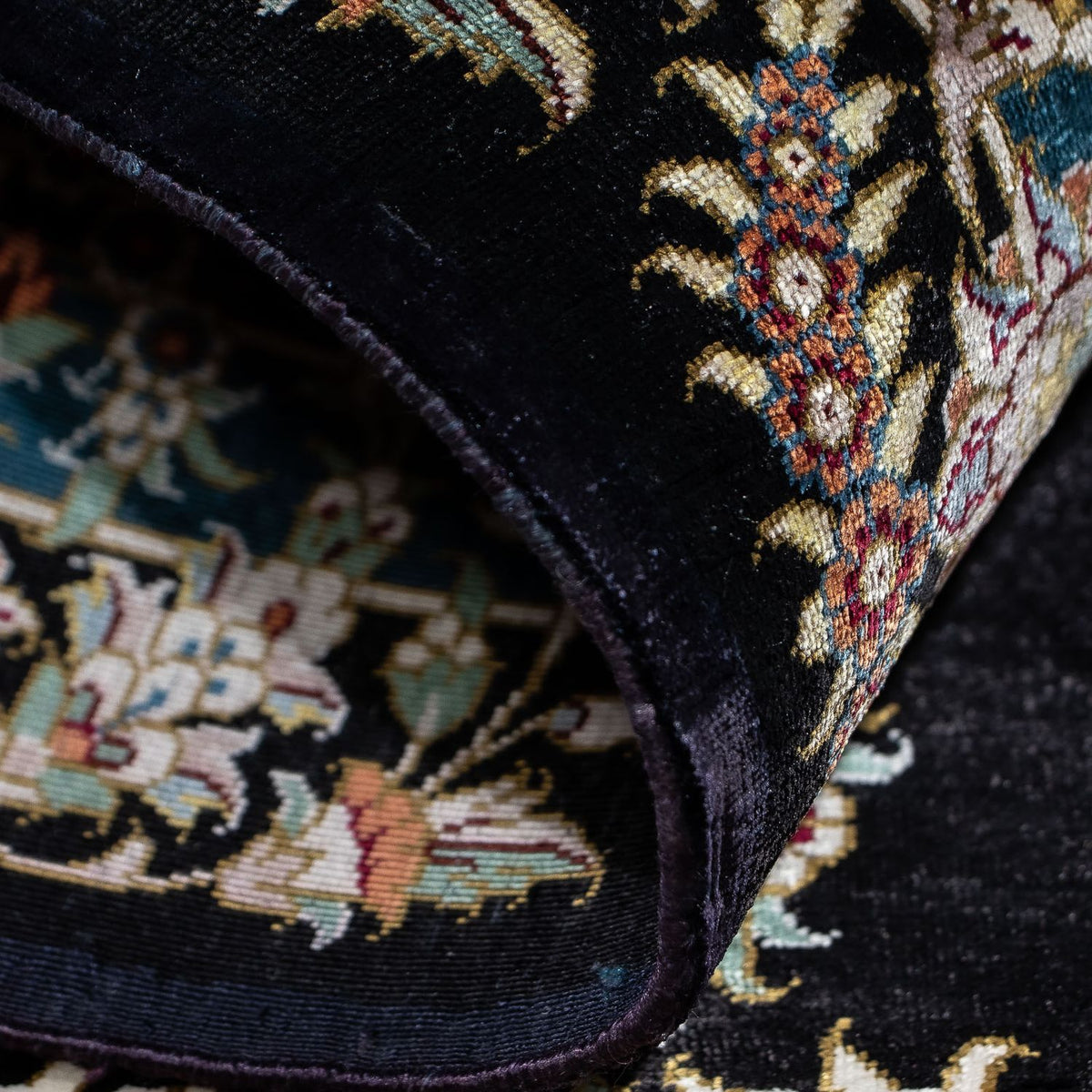 Perser Rug - Ghom - 89 x 59 cm - dark blue