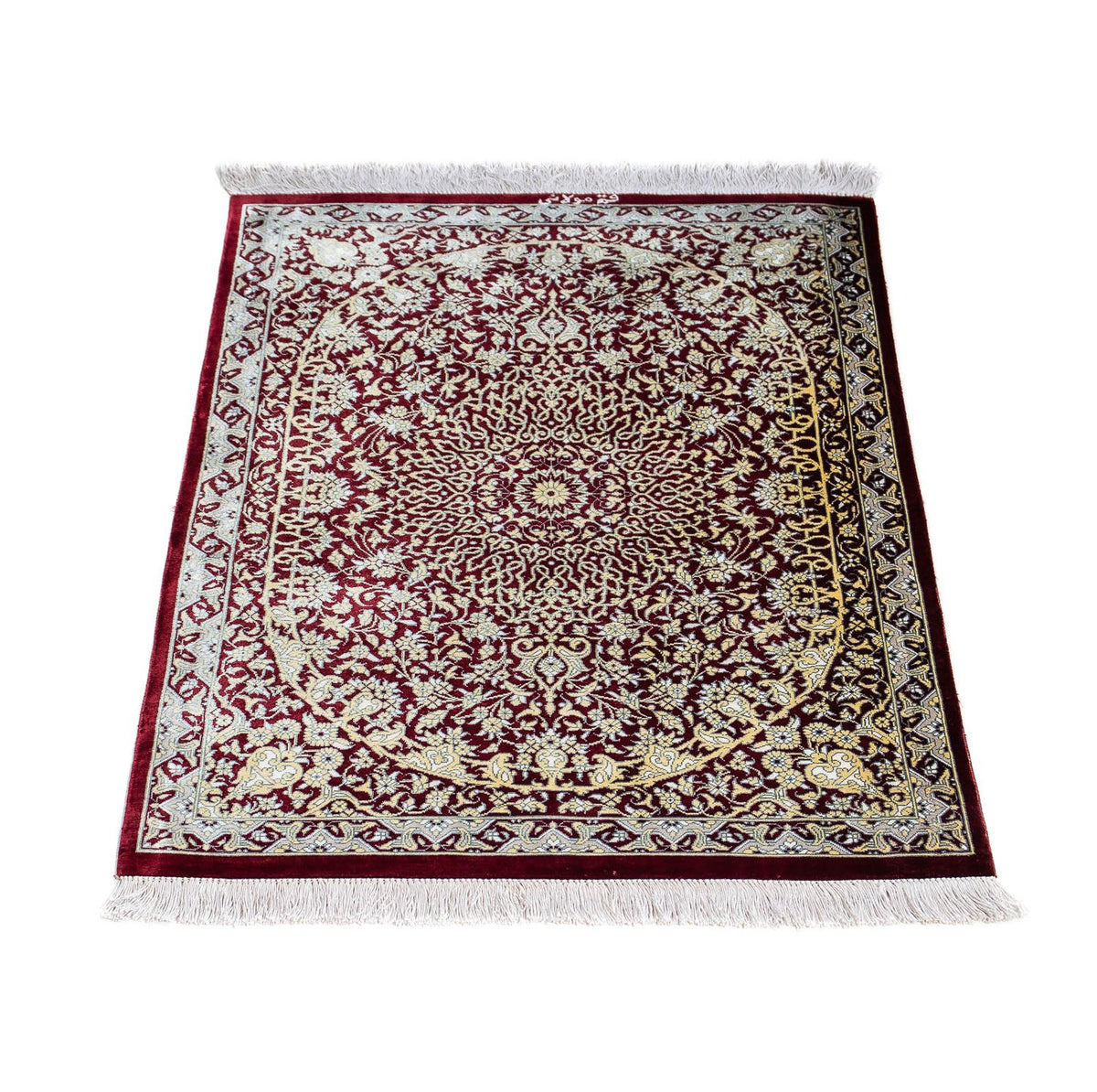 Perser Rug - Ghom - 78 x 54 cm - dark red