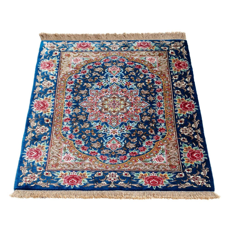 Perser Rug - Ghom - 80 x 55 cm - dark blue