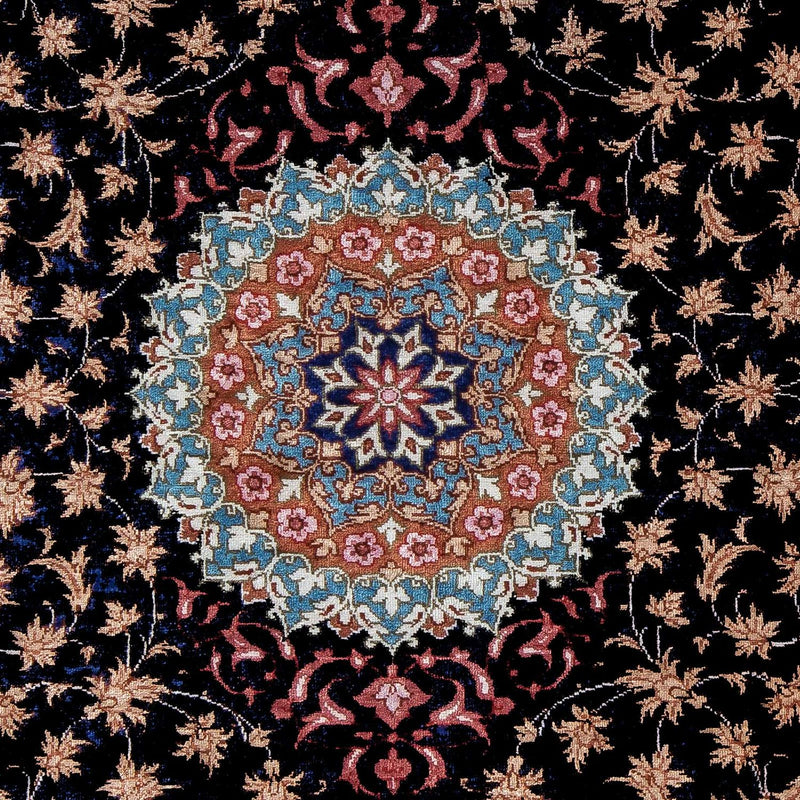 Perser Rug - Ghom - 80 x 55 cm - dark blue