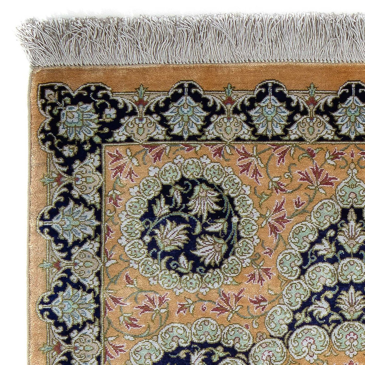 Perser Rug - Ghom - 93 x 59 cm - mustard yellow