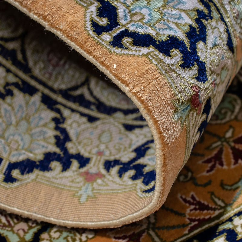 Perser Rug - Ghom - 93 x 59 cm - mustard yellow