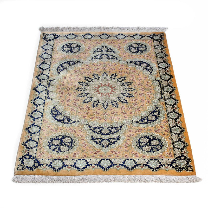Perser Rug - Ghom - 93 x 59 cm - mustard yellow