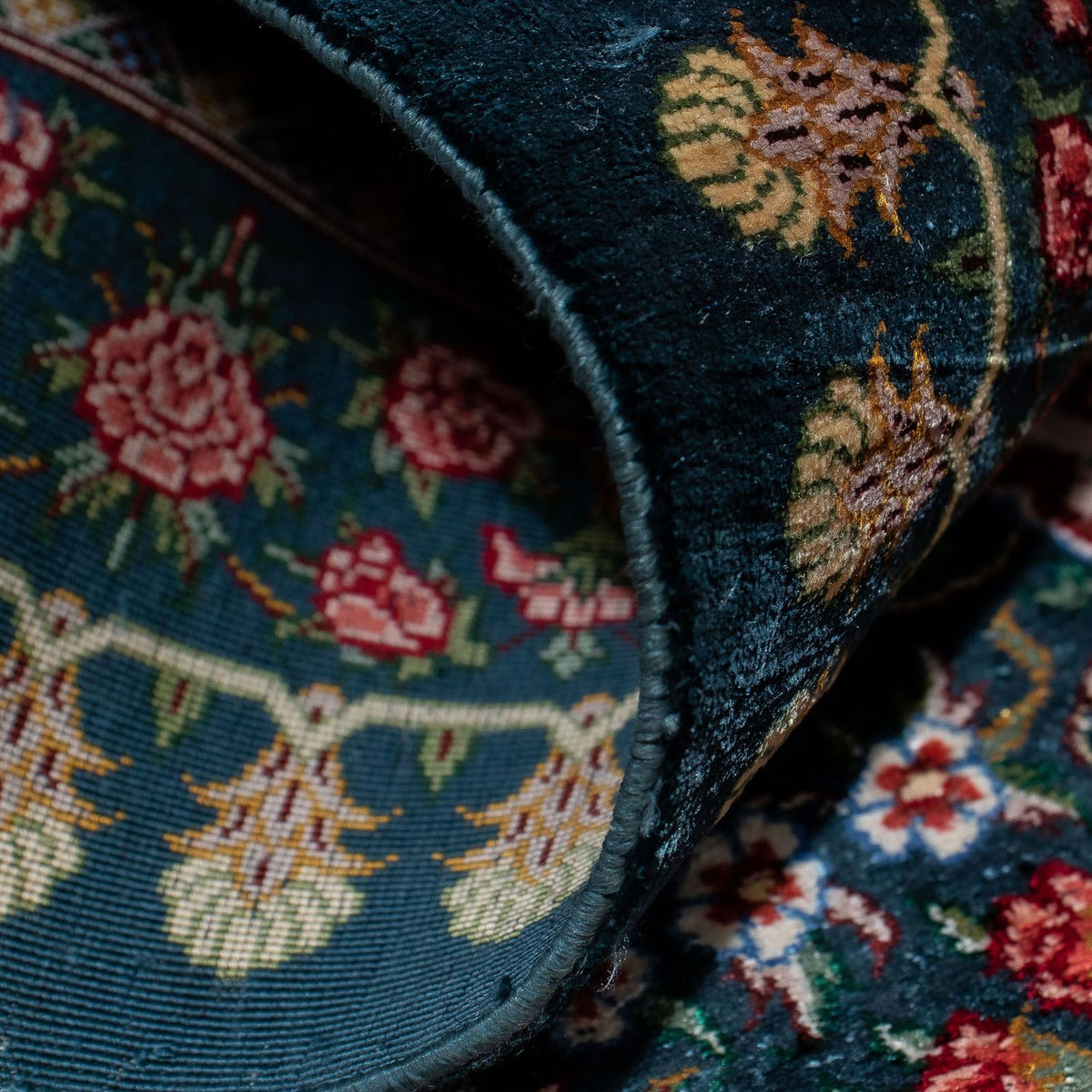 Perser Rug - Ghom - 93 x 60 cm - dark blue