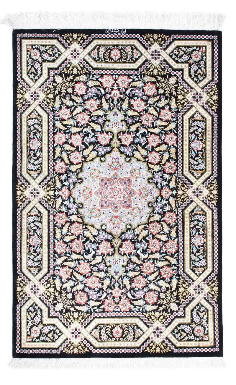 Perser Rug - Ghom - 124 x 79 cm - dark blue