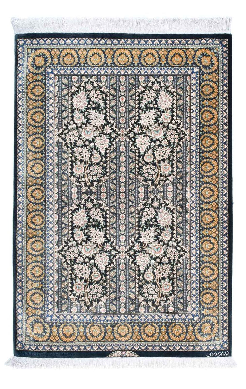 Perser Rug - Ghom - 118 x 80 cm - dark blue