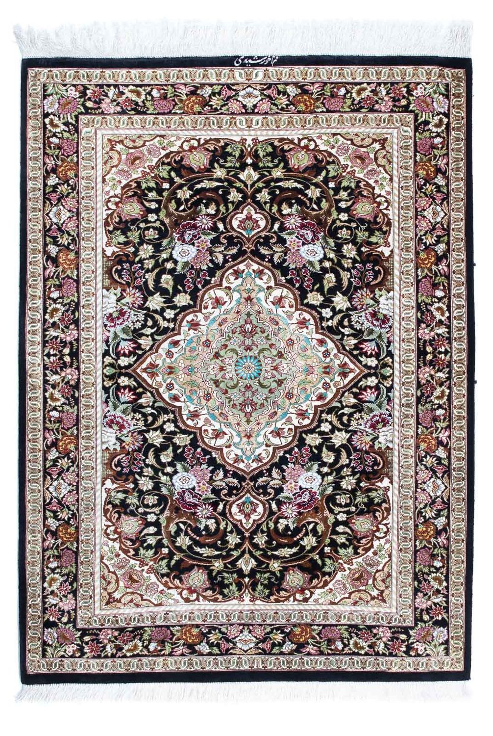 Perser Rug - Ghom - 114 x 80 cm - dark blue
